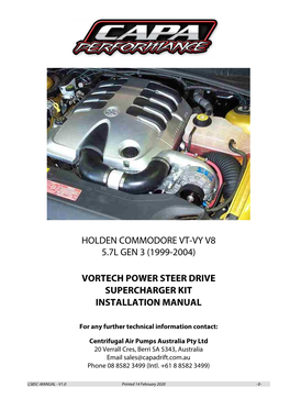 Holden Commodore Vt-Vy V8 5.7L Gen 3 (1999-2004)