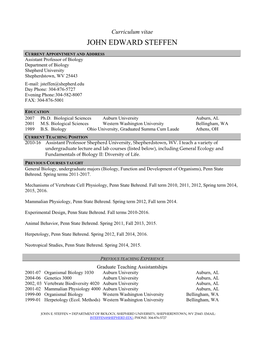 View John's CV