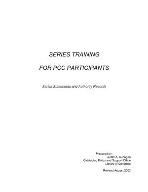 Series Training for PCC Participants
