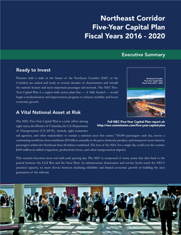 Northeast Corridor Five-Year Capital Plan Fiscal Years 2016 - 2020