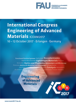 International Congress Engineering of Advanced Materials ICEAM2017