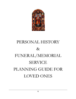 Personal History & Funeral/Memorial Service