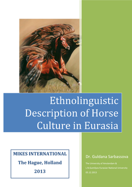 Ethnolinguistic Description of Horse Culture in Eurasia