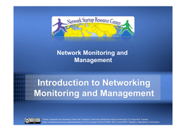 Introduction to Networking Monitoring and Management