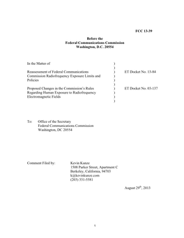 FCC 13-39 Before the Federal Communications Commission