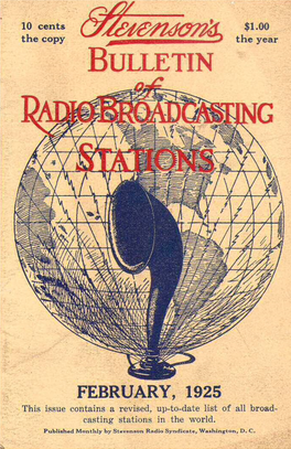 Stevenson's Bulletin of Radio Broadcasting Stations
