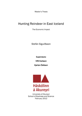 Hunting Reindeer in East Iceland