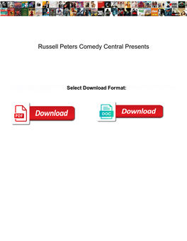 Russell Peters Comedy Central Presents