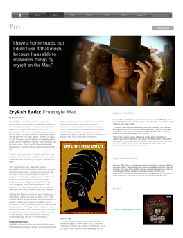 Erykah Badu: Freestyle Mac Logical Transition