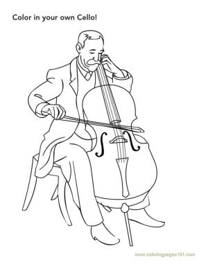 Color in Your Own Cello! Worksheet 1