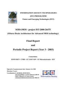 Final Report and Periodic Project Report (Year 3 - 2003)