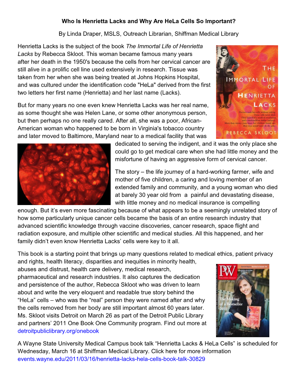 Who Is Henrietta Lacks And Why Are Hela Cells So Important? - DocsLib