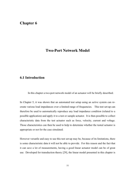 Chapter 6 Two-Port Network Model