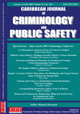 Caribbean Journal of Criminology and Public Safety