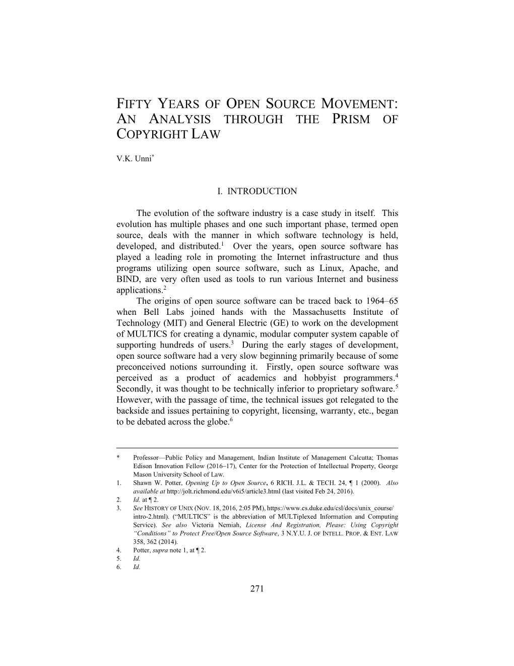 Fifty Years of Open Source Movement: an Analysis Through the Prism of Copyright Law