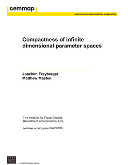 Compactness of Infinite Dimensional Parameter Spaces