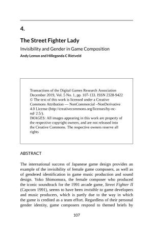 4. the Street Fighter Lady