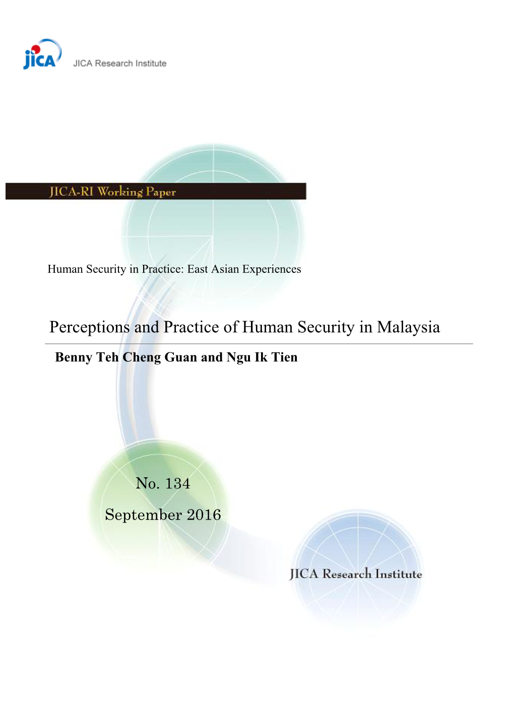 Perceptions and Practice of Human Security in Malaysia