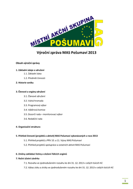 Výroční Zpráva Mas Pošumaví 2013.Pdf