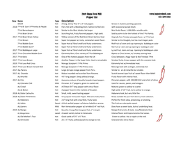 2019 Hugo Feed Mill Pepper List Type Description