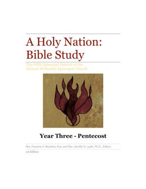 A Holy Nation: Bible Study the Fifth Episcopal District of the African Methodist Episcopal Church
