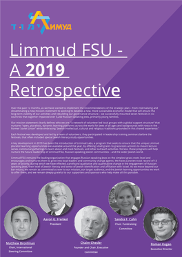 Limmud FSU - a 2019 Retrospective