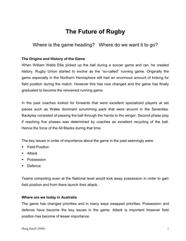 The Future of Rugby