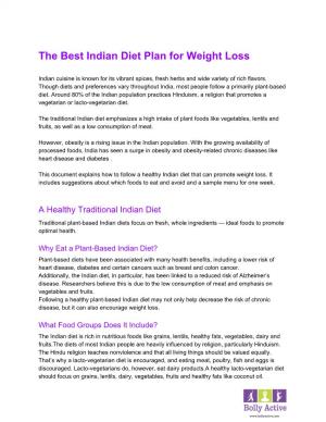 The Best Indian Diet Plan for Weight Loss