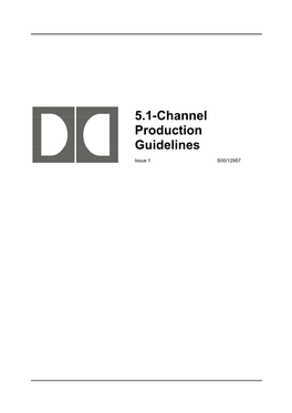 5.1-Channel Production Guidelines
