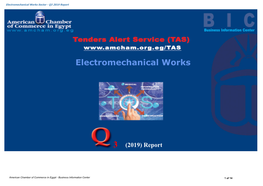 Electromechanical Works Sector - Q3 2019 Report