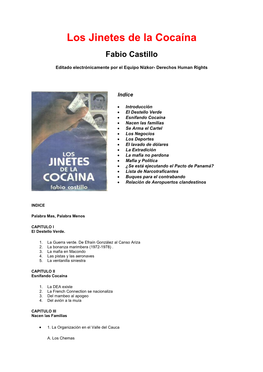 Los Jinetes De La Cocaína Fabio Castillo