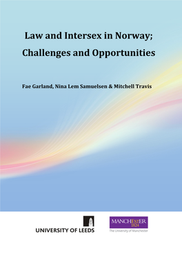 Law and Intersex in Norway; Challenges and Opportunities