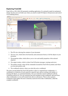 Exploring Freecad Freecad Is a 3D CAD/CAE Parametric Modeling Application
