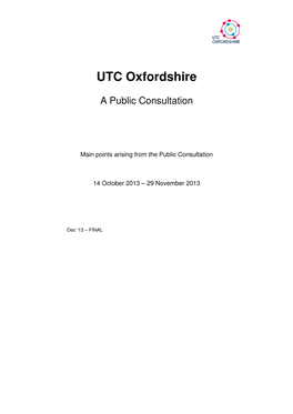 UTC Oxfordshire