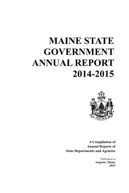 2014-2015 Maine State Government Annual Report