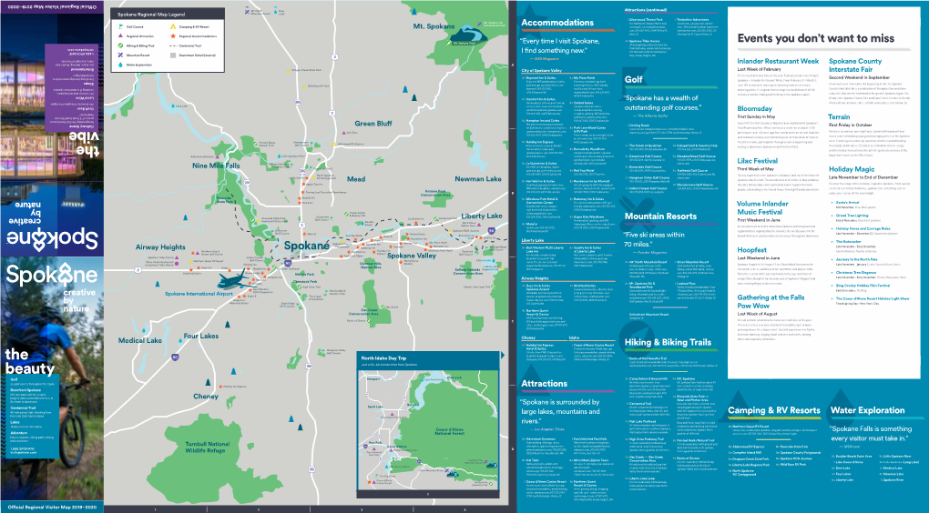 Visitor Map 2019–2020 Map Visitor Regional Official