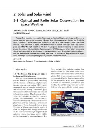 Optical and Radio Solar Observation for Space Weather