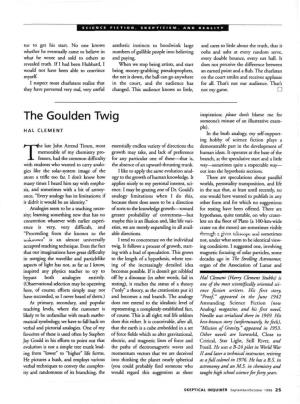 The Goulden Twig Someone's Misuse of an Illustrative Exam- Pie)