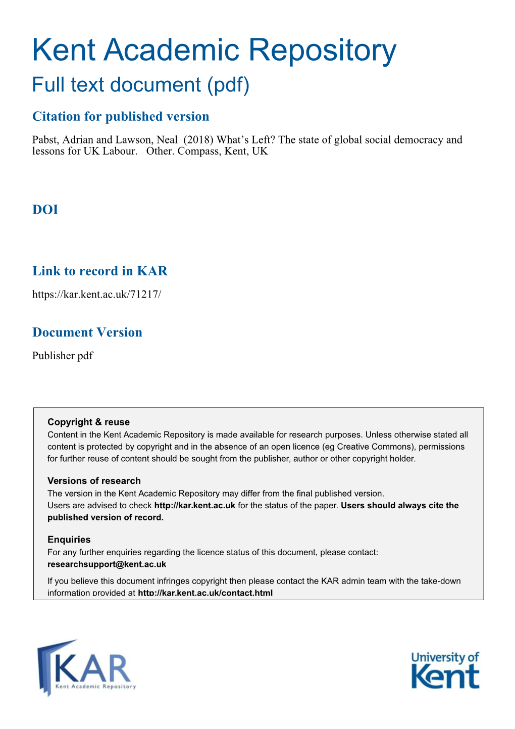 Kent Academic Repository Full Text Document (Pdf)