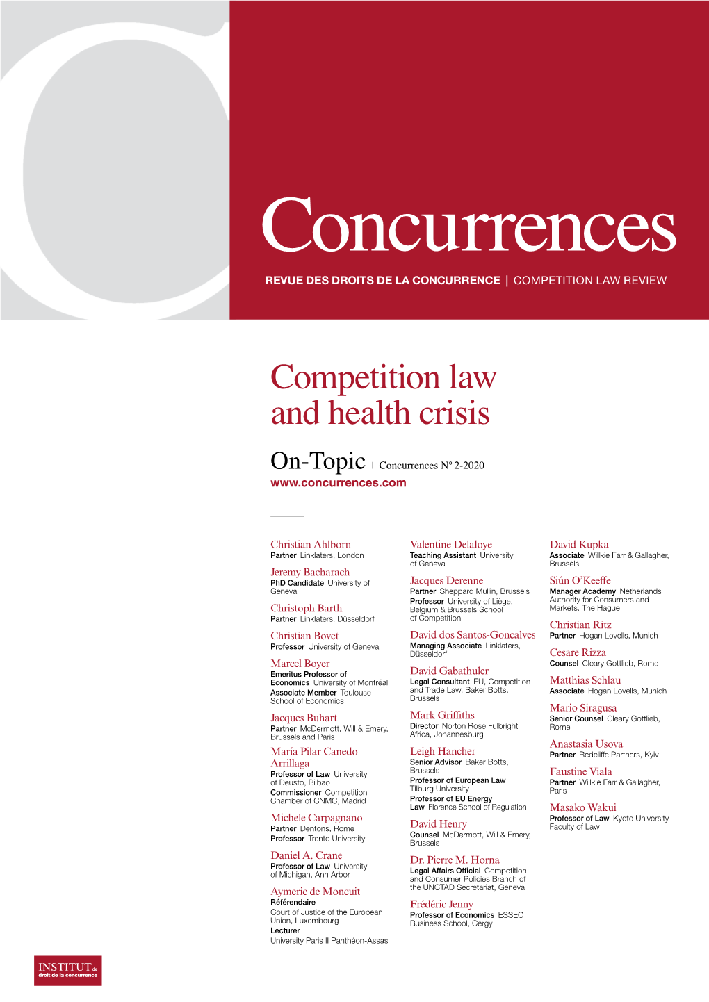 Concurrences REVUE DES DROITS DE LA CONCURRENCE | COMPETITION LAW REVIEW