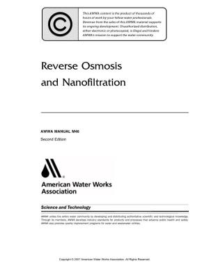 Reverse Osmosis and Nanofiltration, Second Edition