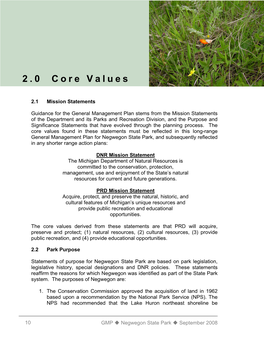 2.0 Core Values