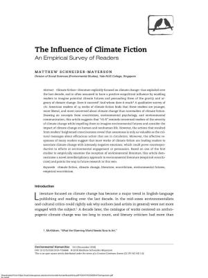 The Influence of Climate Fiction
