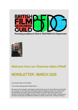 Newsletter / March 2020