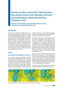 Extreme Weather Events Don't Follow Borders: Low Adrian Caused Severe