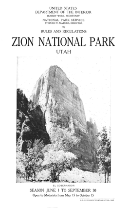 Zion National Park Utah