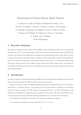 Measurement of Neutron Electric Dipole Moment