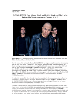 DANKO JONES: New Album 'Rock and Roll Is Black and Blue' to Be