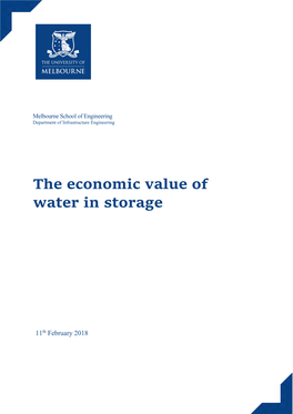 The Economic Value of Water in Storage