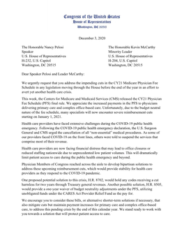 Doctors & Members of Congress Letter to Leadership